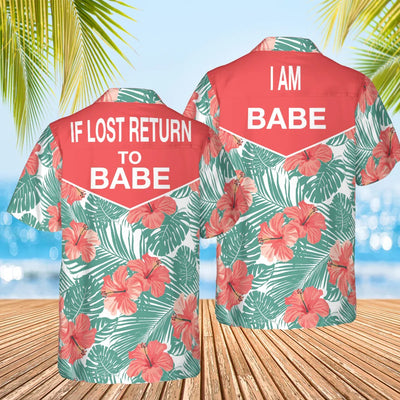 Couple If Lost Return To Babe Matching - Hawaiian Shirt - Owls Matrix LTD