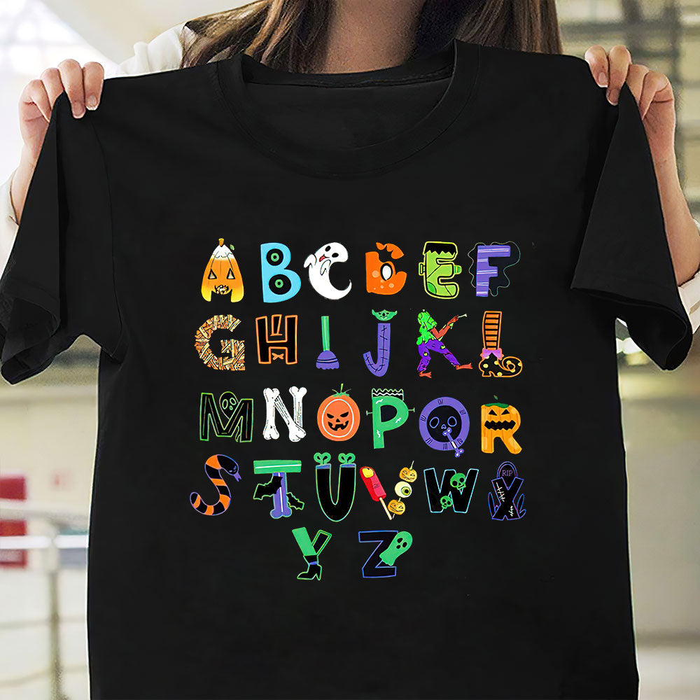 Teacher Halloween Alphabet BGRZ1310044Z Dark Classic T Shirt