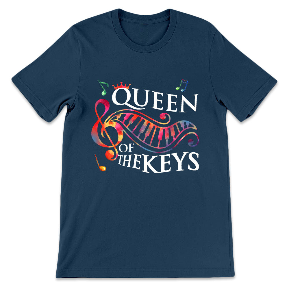 Teacher Queen Of The Keys Piano Teacher MHRZ0907001Y Dark Classic T Shirt