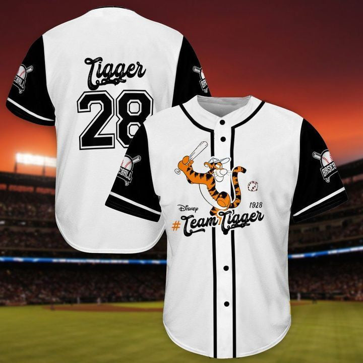 Team Tiger 28 Disney Player 123456 Gift For Lover Baseball Jersey