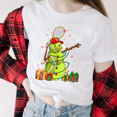 Tennis Christmas Snowman NNRZ0311100Z Light Classic T Shirt