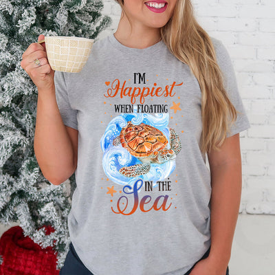Turtle Floating In The Sea HHQZ0404005Y Light Classic T Shirt
