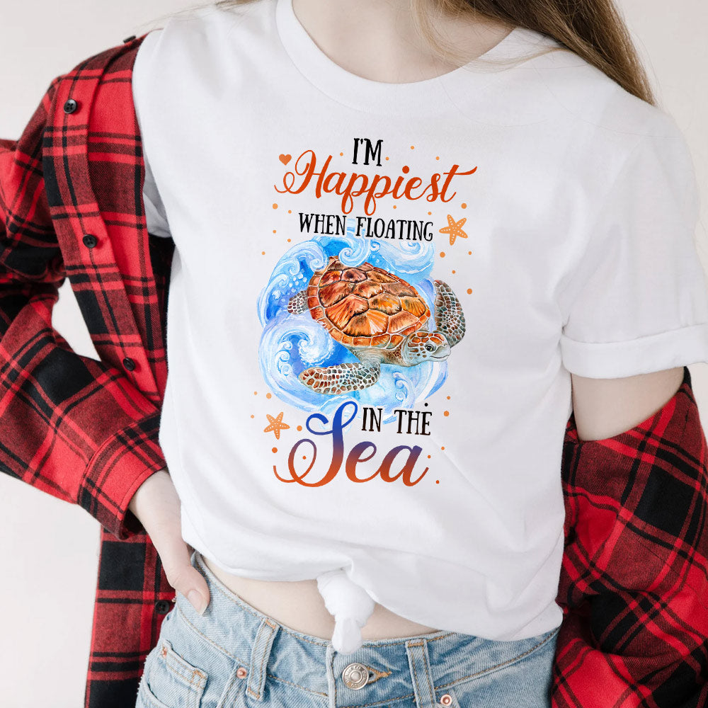 Turtle Floating In The Sea HHQZ0404005Y Light Classic T Shirt