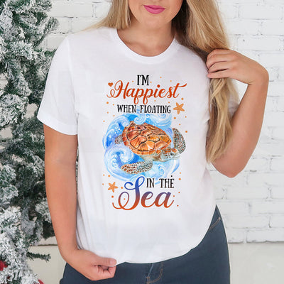 Turtle Floating In The Sea HHQZ0404020Y Light Classic T Shirt