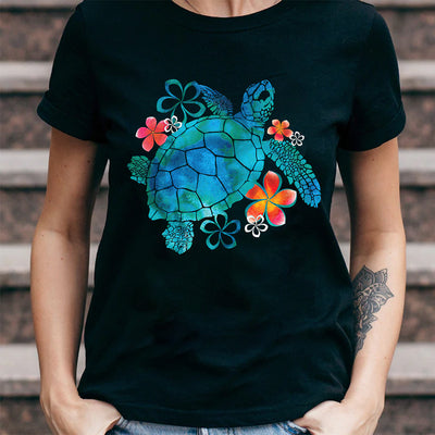 Turtle Flower NQAY3003005Y Dark Classic T Shirt
