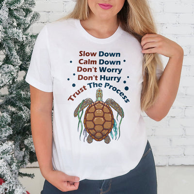 Turtle Slow Down Calm Down Meditation HHQZ0204009Y Light Classic T Shirt