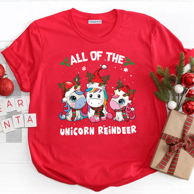 Unicorn Christmas All Of Reindeer THAZ0611017Z Dark Classic T Shirt