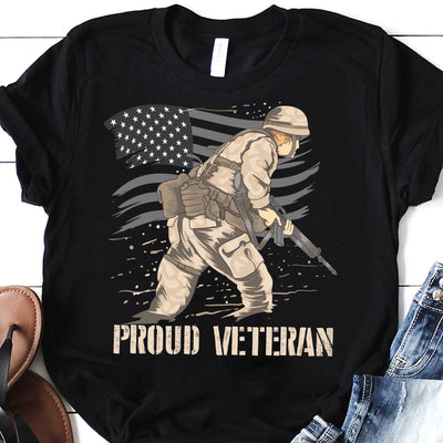 Veteran Army Proud Veteran NQAY0305005Y Dark Classic T Shirt
