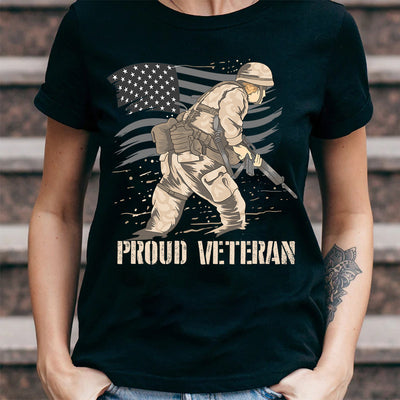 Veteran Army Proud Veteran NQAY0305005Y Dark Classic T Shirt