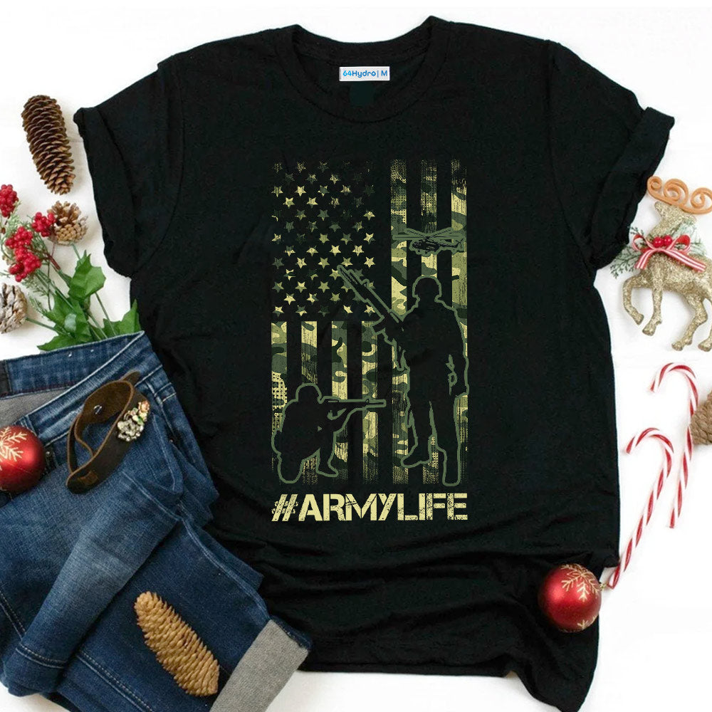 Veteran Camouflage Army Life HHAY1105001Y Dark Classic T Shirt