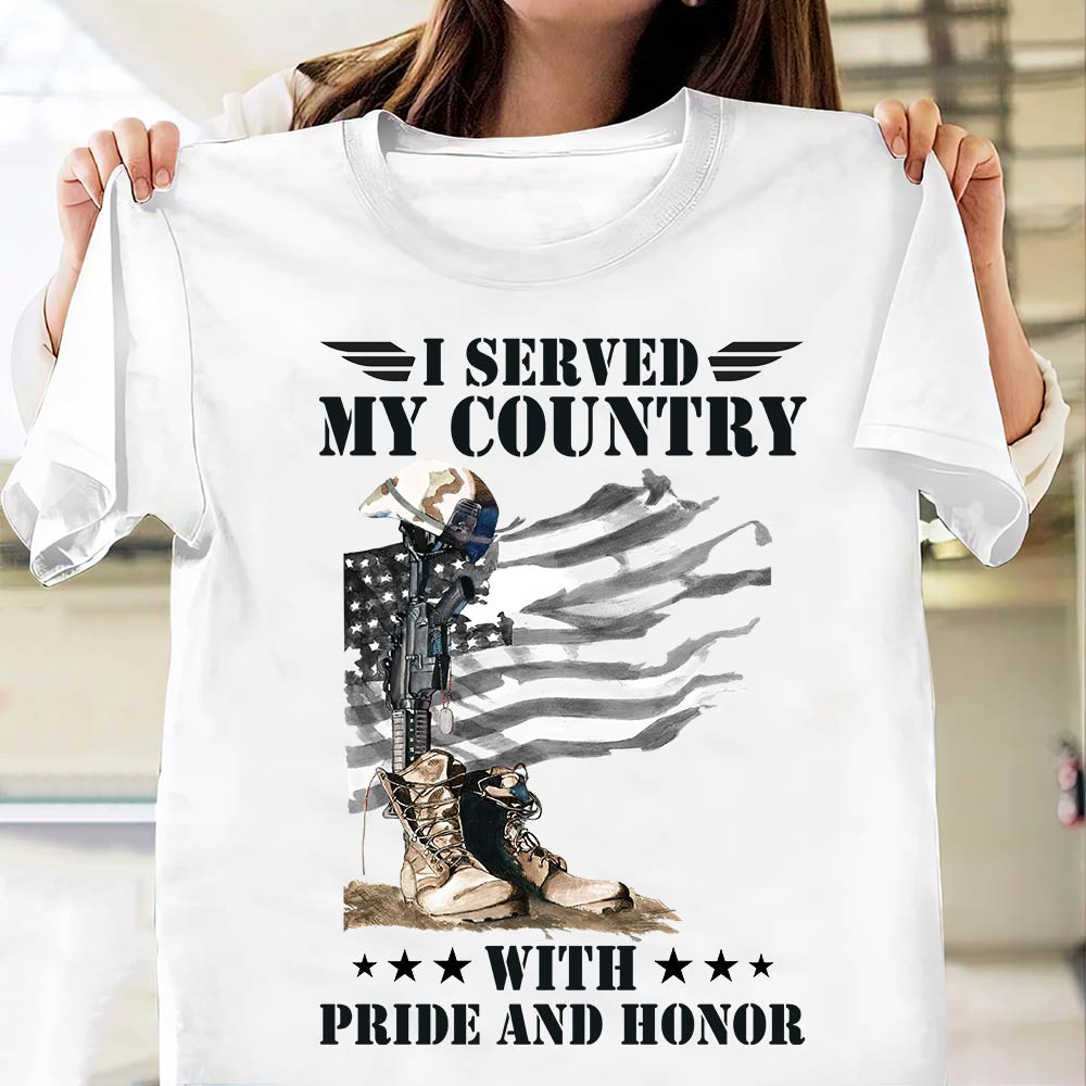 Veteran I Served My Country With Pride And Honor NQAY0305002Y Light Classic T Shirt
