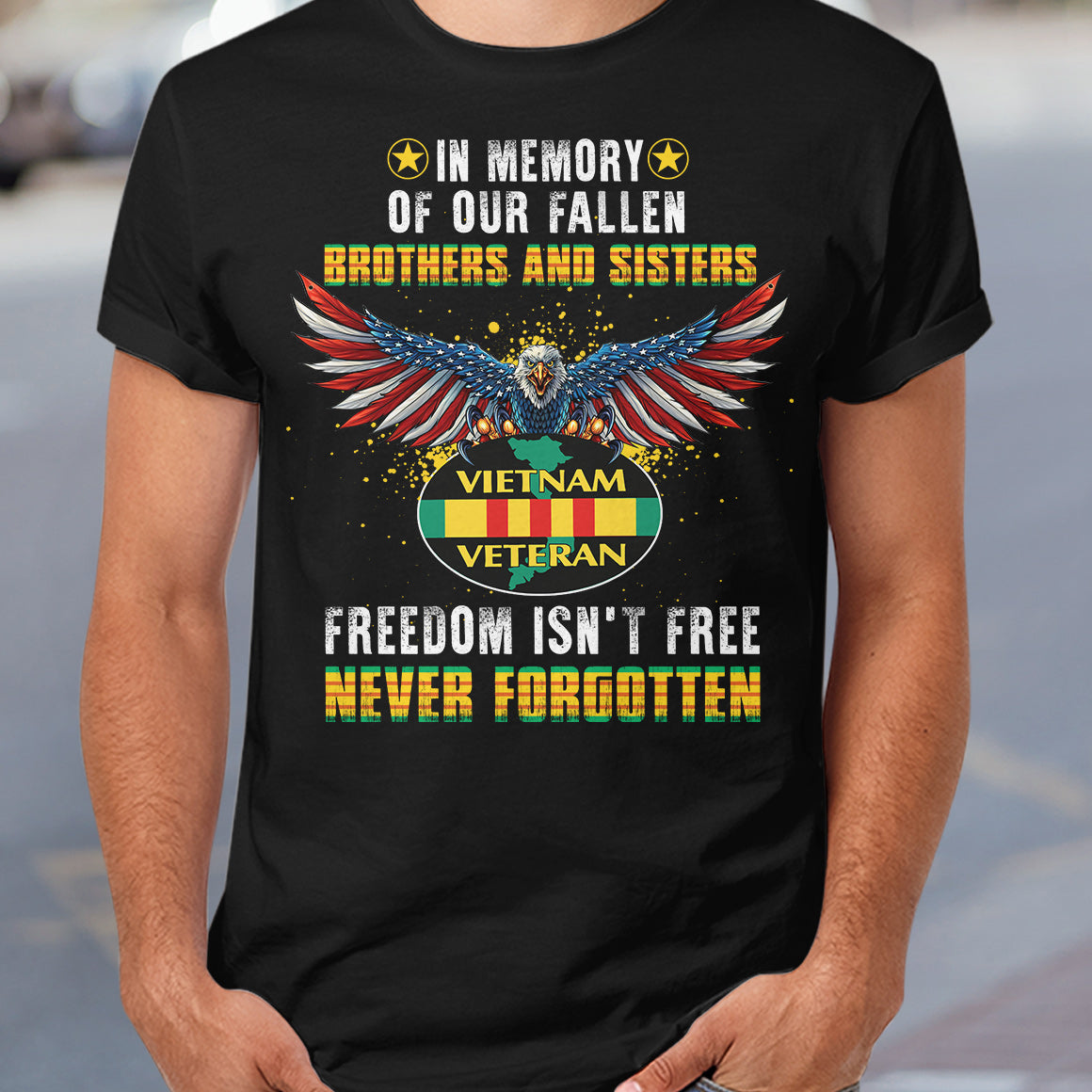 Veteran In Memory Of Our Fallen Brothers And Sisters DNRZ0405007Y Dark Classic T Shirt