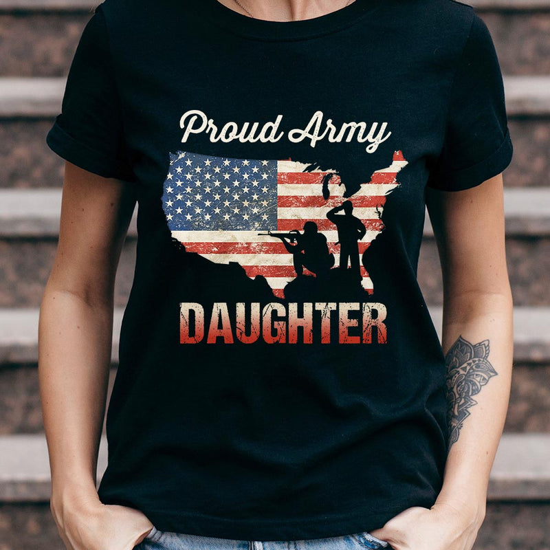 Veteran Proud Army Daughter NNAY0905005Y Dark Classic T Shirt