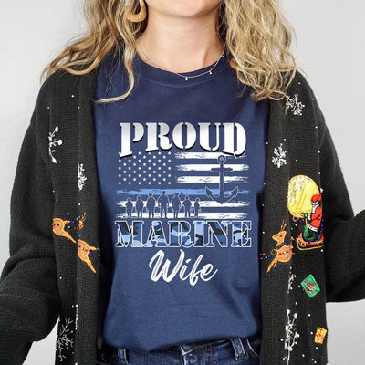 Veteran Proud Marines Wife HHAY1005007Y Dark Classic T Shirt