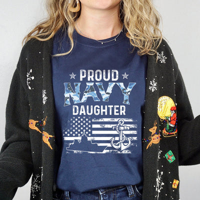 Veteran Proud Navy Daughter HHAY1005002Y Dark Classic T Shirt