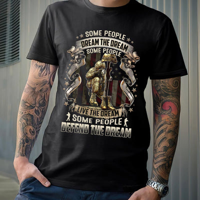 Veteran Some People Defend The Dream NNRZ0405004Y Dark Classic T Shirt