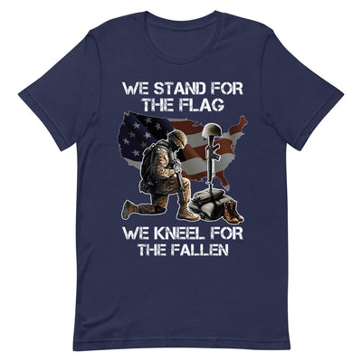 Veteran Stand For The Flag And Kneel For The Fallen DNRZ0405002Y Dark Classic T Shirt