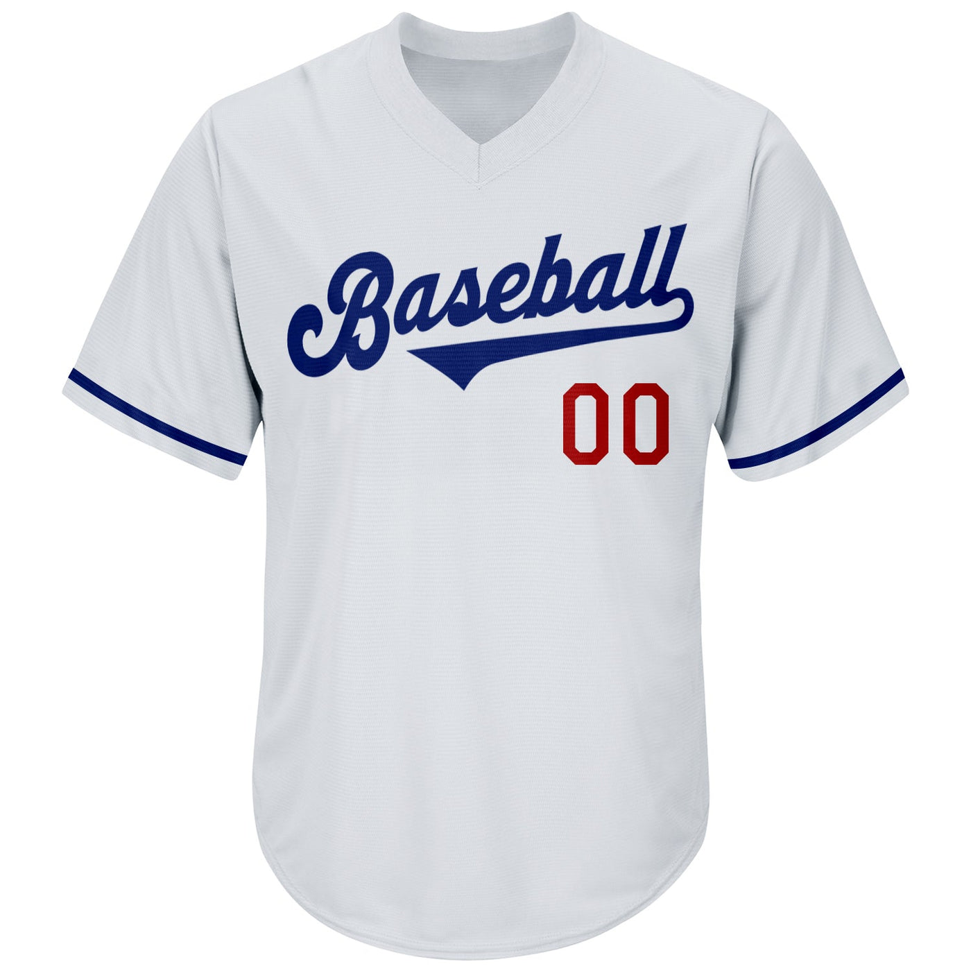 Custom White Royal-Red Authentic Throwback Rib-Knit Baseball Jersey Shirt - Owls Matrix LTD