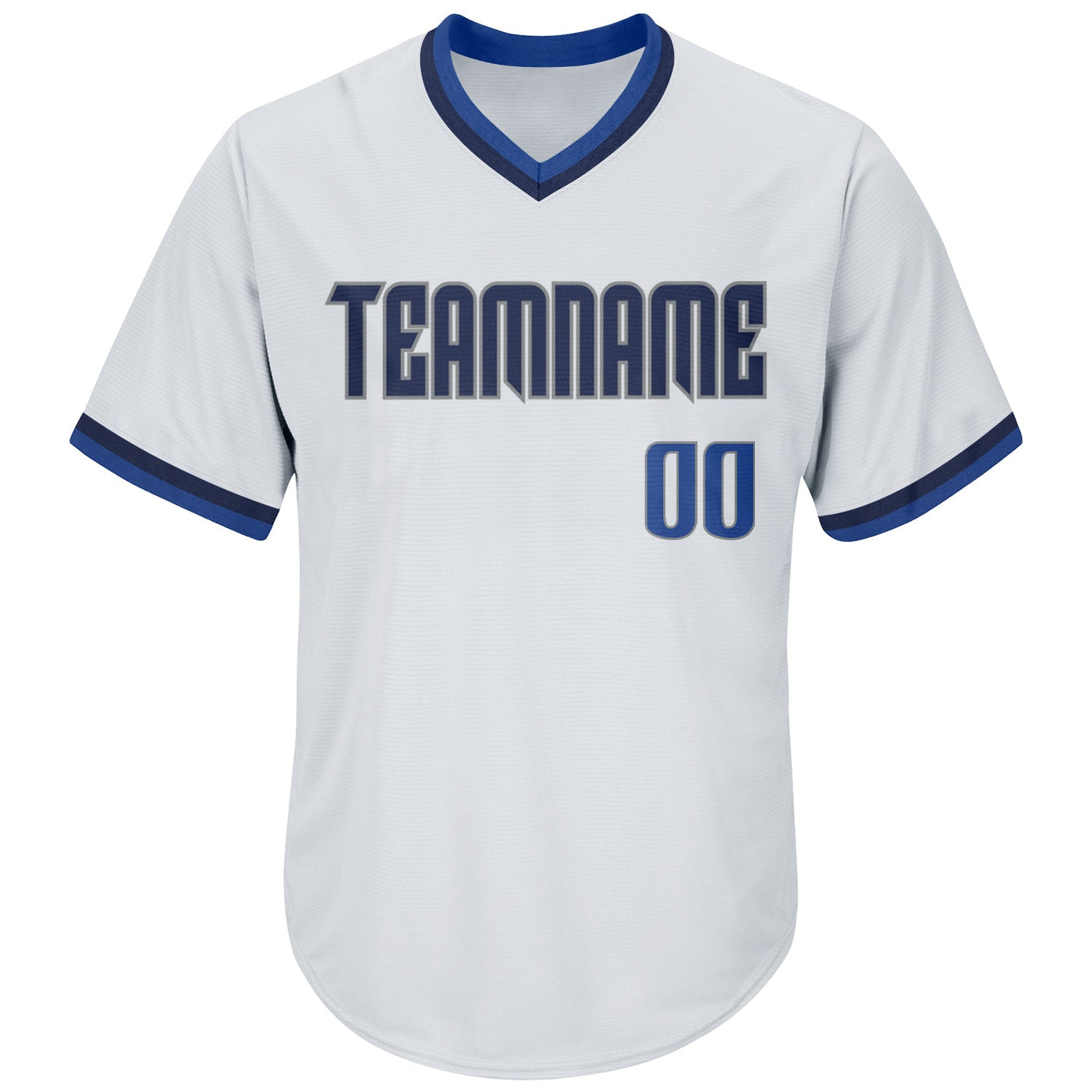Custom White Blue-Navy Authentic Throwback Rib-Knit Baseball Jersey Shirt - Owls Matrix LTD