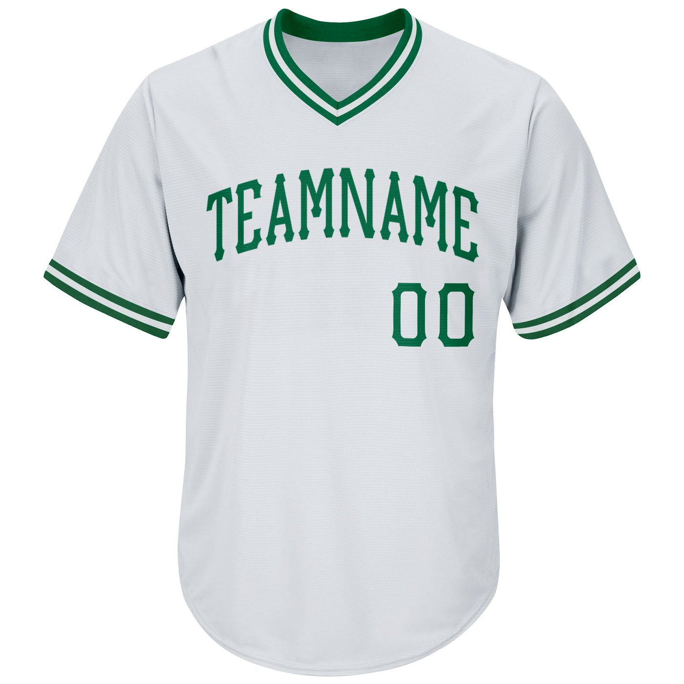 Custom White Kelly Green Authentic Throwback Rib-Knit Baseball Jersey Shirt - Owls Matrix LTD