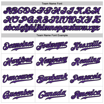 Custom White Purple-Black Authentic Baseball Jersey - Owls Matrix LTD