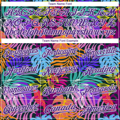 Custom White Purple-White 3D Pattern Design Hawaii Palm Trees Authentic Baseball Jersey - Owls Matrix LTD