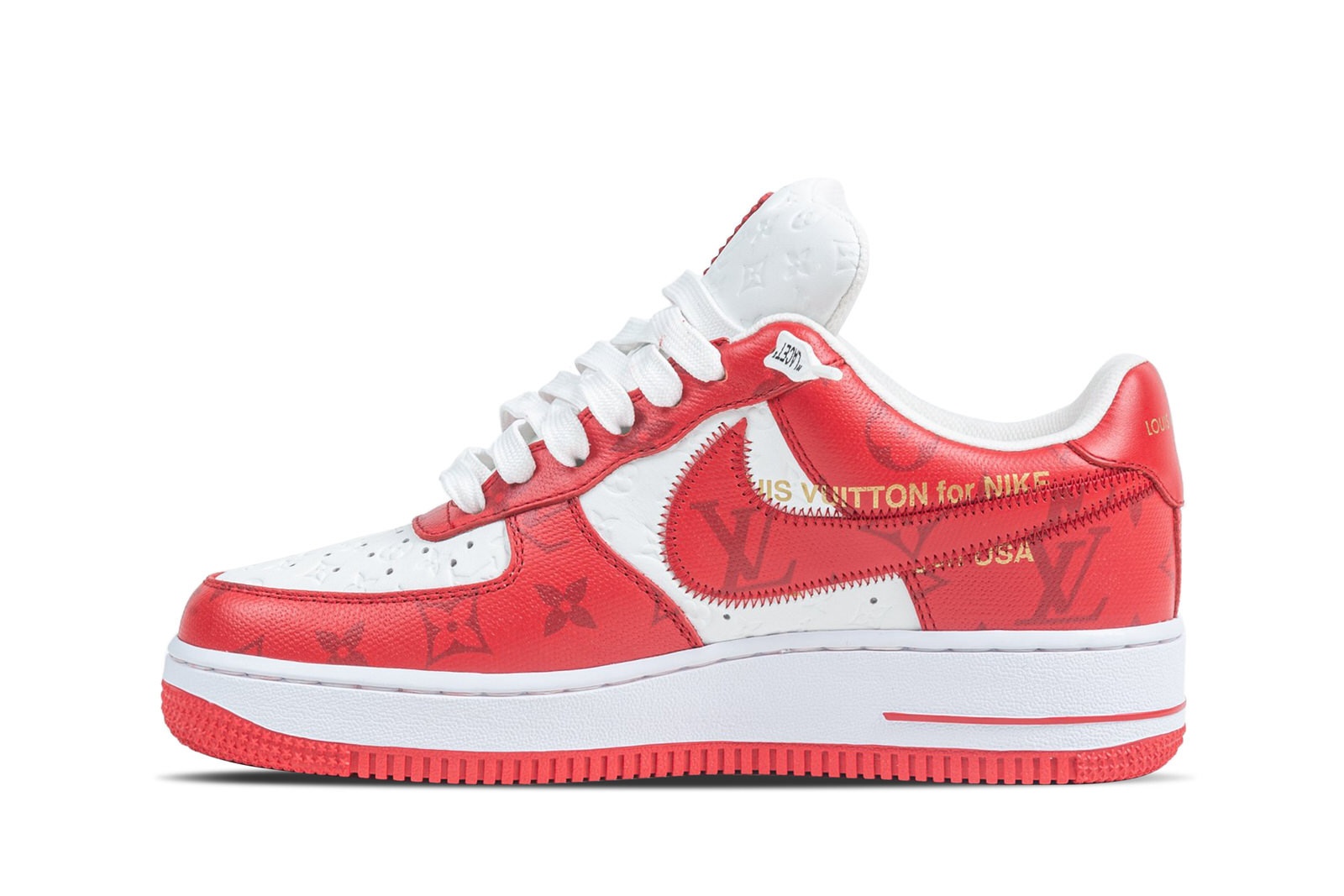 Louis Vuitton Nike Air Force 1 Low ‘By Virgil Abloh White Red’ 1A9VA7